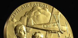 Civil Air Patrol Congressional Gold Medal Awarded, Bronze for Public Civil Air Patrol Congressional Gold Medal - Obverse