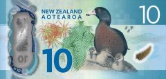 New Zealand $10 Note - Back