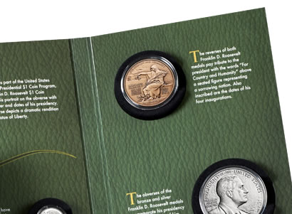 US Mint image of the 2014 Franklin D. Roosevelt Coin and Chronicles Set