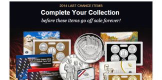 Last Chance for 2014 Commemorative Coins and 2013 Sets US Mint Last Chance Notice