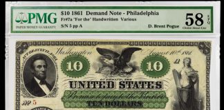 Paper Money Guaranty Grades 1 Million Notes 1861 $10 Demand Note