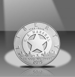 2015-P Proof US Marshals Service 225th Anniversary Silver Dollar Obverse