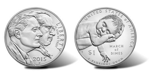 2015-P Uncirculated March of Dimes Silver Dollar