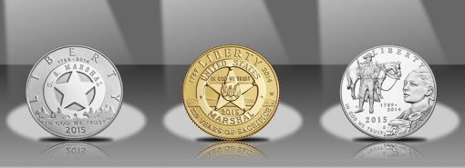 2015 Proof US Marshals Service 225th Anniversary Commemorative Coins - Obverses