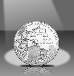 2015-S Proof US Marshals Service 225th Anniversary Clad Half-Dollar Reverse
