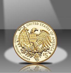 2015-W $5 Proof US Marshals Service 225th Anniversary Gold Coin Reverse