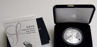 2015 Proof Silver Eagle Photos and Debut Sales 2015-W Proof American Silver Eagle, Presentation Case and Certificate of Authenticity