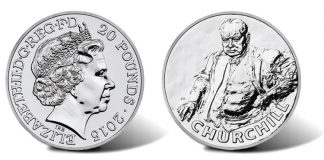 UK 2015 £20 Sir Winston Churchill Silver Coin for £20 2015 £20 Sir Winston Churchill Silver Coin