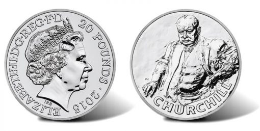 2015 £20 Sir Winston Churchill Silver Coin