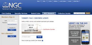 NGC Photos Archive Tops 10 Million Coins NGC online page to verify coin certification