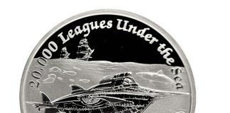 Nautilus Coin Sixth in Ships That Never Sailed Series 2015 $1 Nautilus 1 Oz Silver Proof Coin
