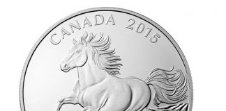 2015 $100 Canadian Horse Silver Coin for $100 2015 $100 Canadian Horse Silver Coin