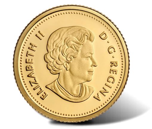 2015 25c Canadian Rock Rabbit 0.5g Gold Coin - Obverse