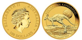 Perth Mint Bullion Sales Mixed in January 2015 Australian Kangaroo 1oz Gold Bullion Coin
