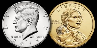 US Mint Coin Production in January Exceeds 1.5 Billion 2015 Kennedy Half-dollar and Native Amercain $1 Coin