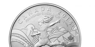 2015 $20 FIFA Women’s World Cup Canada Silver Coin for $20 2015 $20 FIFA Women's World Cup Canada Silver Coin