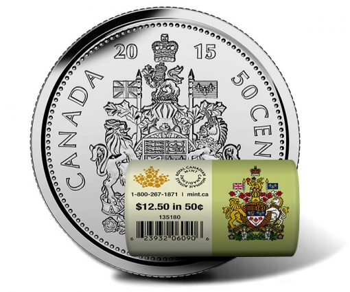 2015 Canadian 50c Special Wrap Circulation Roll