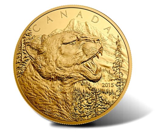 2015 Growling Cougar One-Half Kilogram Gold Coin