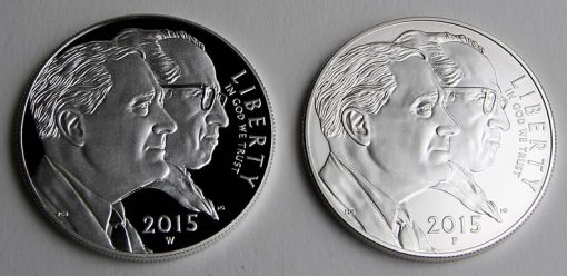 2015 March of Dimes Silver Dollars - Proof and Uncirculated, Obverse Sides-a