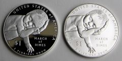 2015 March of Dimes Silver Dollars – Proof and Uncirculated, Reverse Sides