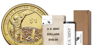 2015 Native American $1 Coins in Rolls, Bags and Boxes 2015 Native American $1 Coin - Roll, Bag and Box