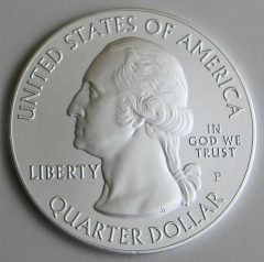 2015-P Homestead National Monument of America Five Ounce Silver Uncirculated Coin, Obverse