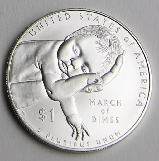 2015-P Uncirculated March of Dimes Silver Dollar - Reverse