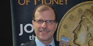 Lost 1879 Stella Gold Coin Returned at ANA Show Brian Hendelson with 1879 Stella gold coin