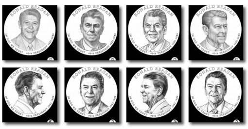 Candidate Designs for 2016 Ronald Reagan Presidential $1 Coin