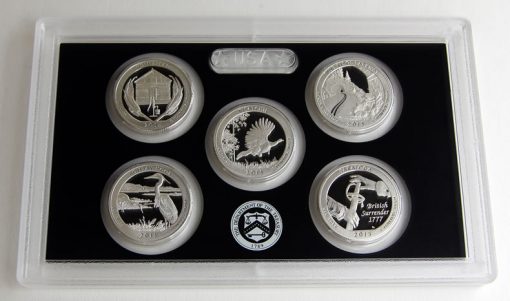 Photo of 2015 America the Beautiful Quarters Silver Proof Set, Lens and Coins