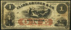 $1 1862 note issued by Clark, Gruber & Co.