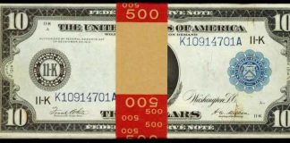 Stack’s March 2015 Baltimore Currency Auction Realizes $4.69M 1914 $10 Federal Reserve Notes, Dallas - Half Pack
