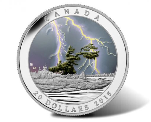 Canadian 2015 $20 Summer Storm 1 Oz Silver Coin