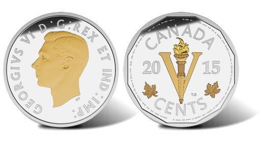 Canadian 2015 5-Cent Victory Silver Proof Coin