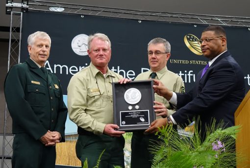 Officials at Kisatchie National Forest Quarter Launch Ceremony