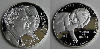 Intro Prices for March of Dimes Coins Ends on Monday Photo of a 2015-W Proof March of Dimes Silver Dollar, Obverse and Reverse