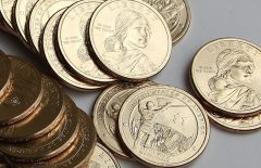 Pile of 2015 Native American $1 Coins