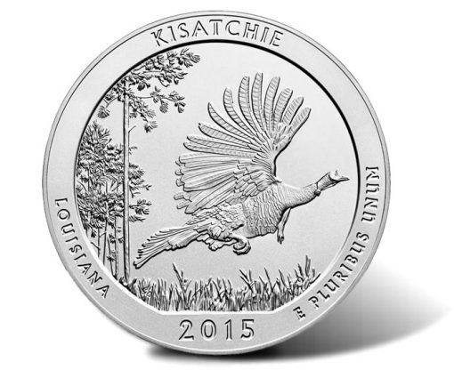 Reverse of Kisatchie 5 Oz Ounce Silver Uncirculated Coin