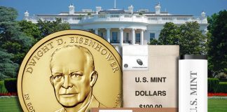 Dwight D. Eisenhower Presidential $1 Coins in Rolls, Bags and Boxes Rolls, Bags and Boxes of Dwight D. Eisenhower Presidential $1 Coins