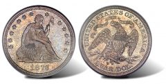 1873-CC No Arrows Seated quarter