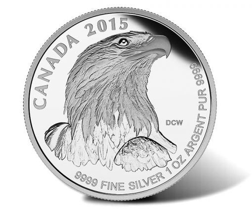 2015 $5 Bald Eagle Silver Proof Coin (Reverse)