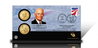 2015 Dwight D. Eisenhower $1 Coin Cover Available 2015 Dwight D. Eisenhower $1 Coin Cover