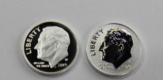Reverse Proofs for 2015 Coin & Chronicles Sets Proof and reverse proof 2015 silver dime