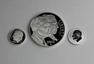 Proof, reverse proof 2015 dimes and proof March of Dimes $1 - obverses