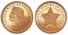1880 $4 Flowing Hair Stella
