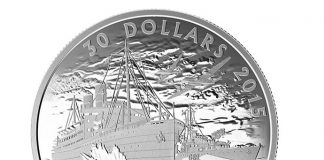 2015 $30 Canadian Silver Coin Depicts Battle of the Atlantic 2015 $30 Canada's Merchant Navy in the Battle of the Atlantic Silver Coin