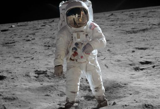 Buzz Aldrin on moon
