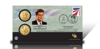 2015 John F. Kennedy $1 Coin Cover Available 2015 John F. Kennedy $1 Coin Cover