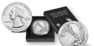 2015 Blue Ridge Parkway 5 Oz Silver Uncirculated Coin Released 2015-P Blue Ridge Parkway Five Ounce Silver Uncirculated Coin and Presentation Case