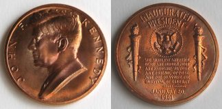 2015 JFK Coin & Chronicles Set Limited to 50,000 John F. Kennedy Presidential Bronze Medal